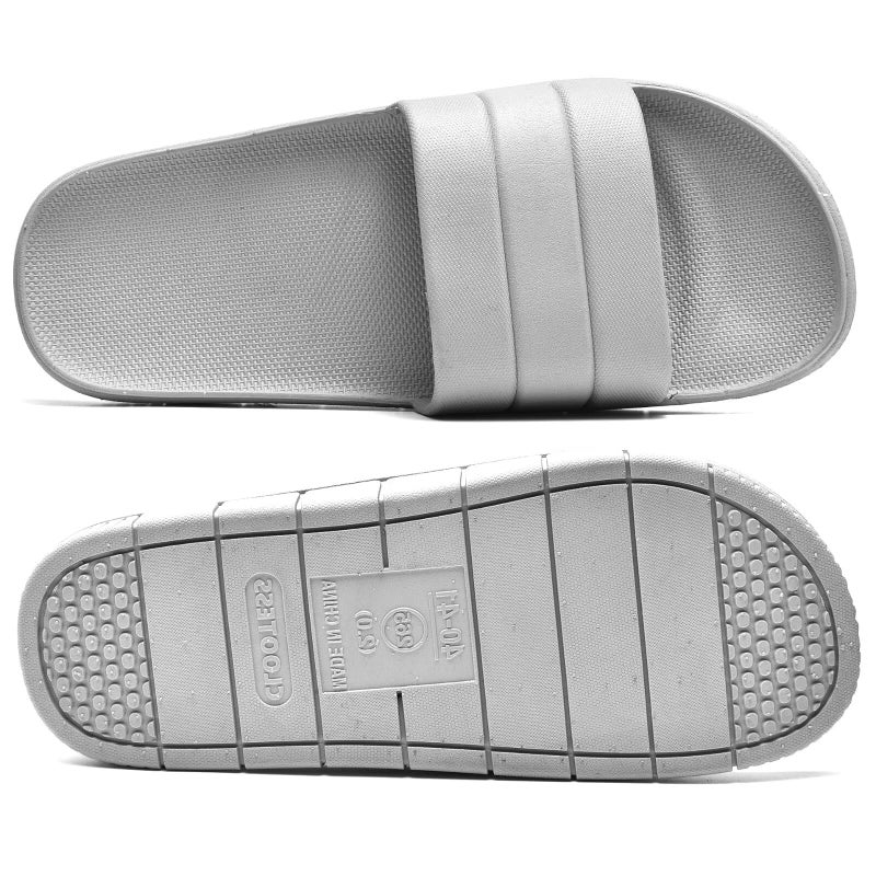 clootess Shower Slide Shoes for Men and Women Home Sandal Bath Slipper Indoor House Pool College Dorm Non-Slip Grey 44.45 - Image 3